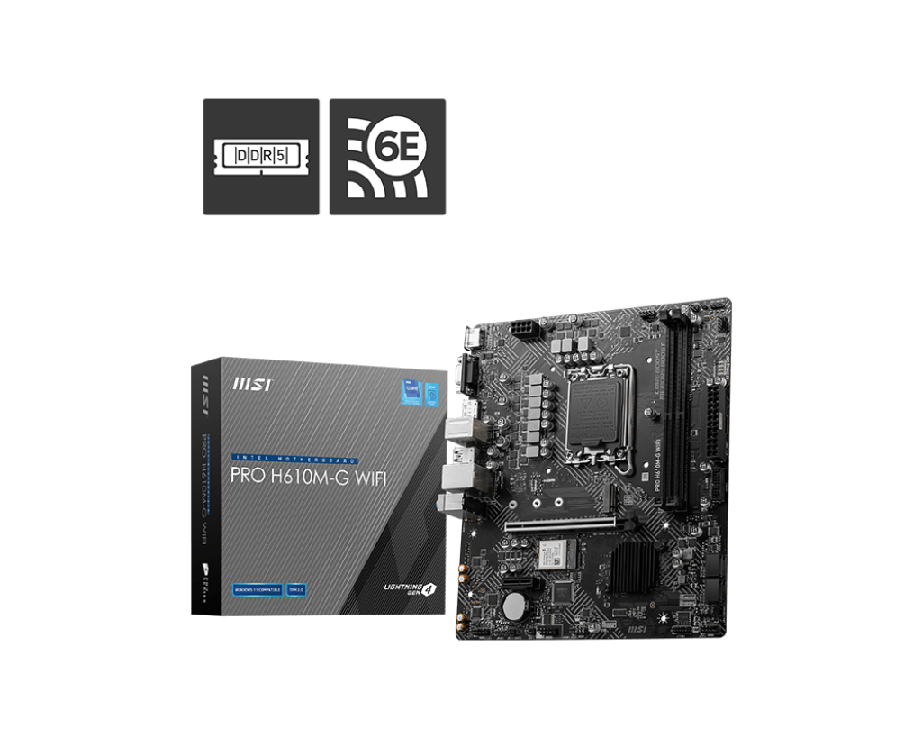 مادربرد ام اس آی سوکت 1700 مدل MSI PRO H610M-G WIFI DDR5 کارکرده
